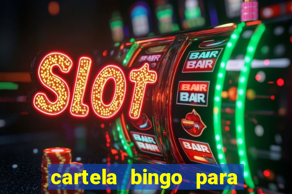 cartela bingo para cha de cozinha imprimir gratis